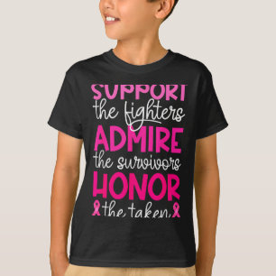 T-shirt Soutien cancer du sein admirer honorer cancer du s
