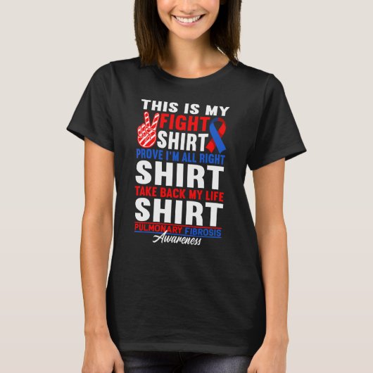 T-shirt Soutien de l'équipe de lutte I Maladie pulmonaire  (Devant)