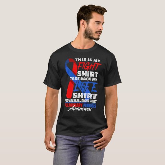 T-shirt Soutien de l'équipe de lutte I Maladie pulmonaire (Devant entier)