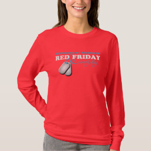 T-shirt Soutien de mon soldat vendredi rouge et chaque