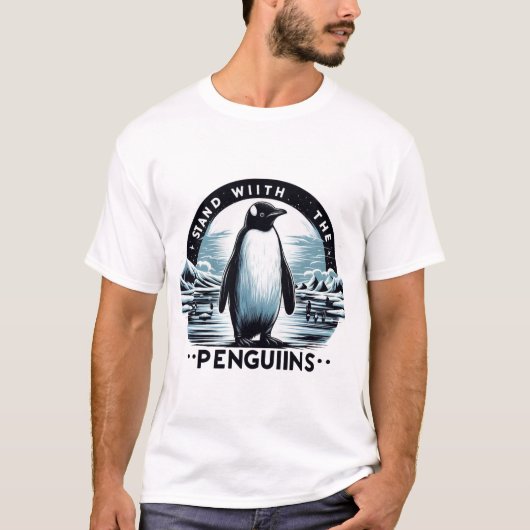 T-shirt Soutien des pingouins Sensibilisation De l'environ (Devant)