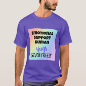 T-shirt Soutien émotionnel Hugs humains Arc-en-ciel (Devant)