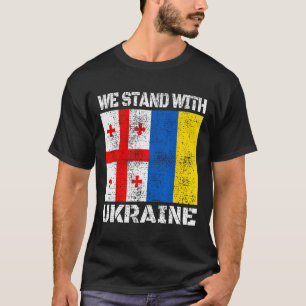 T-shirt Soutien géorgien aux Ukrainiens Nous sommes avec l