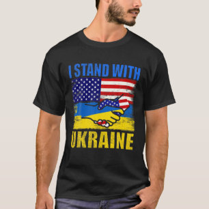 T-shirt Soutien Je Me Tiens Avec L'Ukraine Américain Ukrai