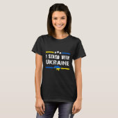 T-shirt Soutien Je suis avec le drapeau de l'Ukraine Améri (Devant entier)