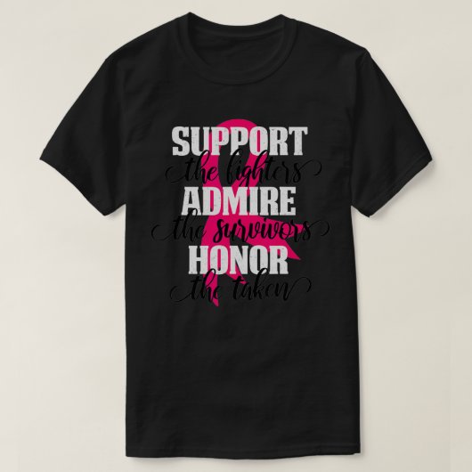T-shirt Soutien Les Combattants Admirent Les Survivants Ho (Design devant)