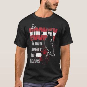 T-shirt Soutien letton Sang Larmes Sans Peur Hockey sur gl