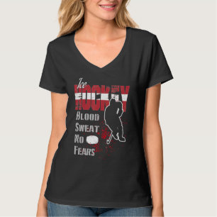 T-shirt Soutien letton Sang Larmes Sans Peur Hockey sur gl
