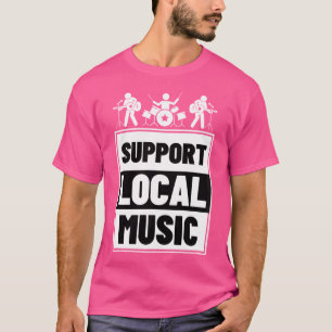 T-shirt Soutien Musique locale Musique de Guitare Lecteur