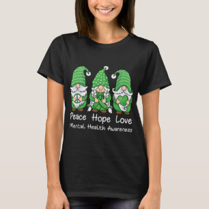 T-shirt Soutien Paix espoir amour gnes santé mentale Aware