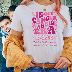 T-shirt Soutien rose Nom de la tribu Mon cancer guerrier è