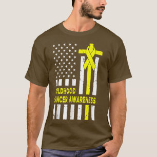 T-shirt Soutien Sensibilisation à l'enfance au cancer USA