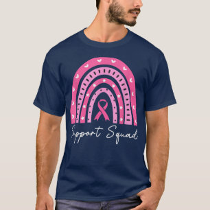 T-shirt Soutien Squad Cancer du sein Supporter Pink Rainbo