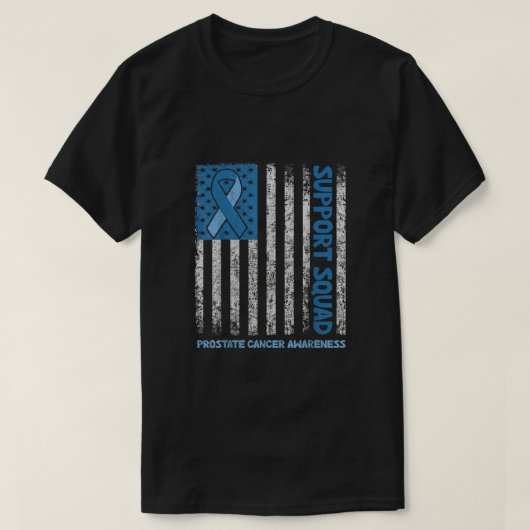 T-shirt Soutien Squad Prostate Cancer Light drapeau bleu R (Design devant)