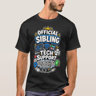 T-shirt Soutien technique de frère et soeur officiel