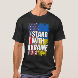 T-shirt Soutien vintage L'Ukraine Je Prends Position Avec