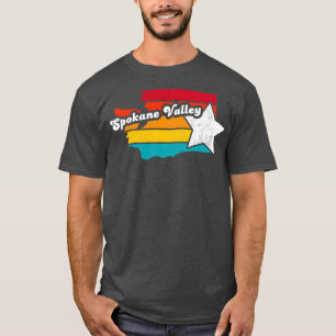 T-shirt Souve Vintage en détresse de Spokane Valley Washin