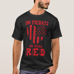T-shirt Souvenez-vous de tous les militaires déployés Red