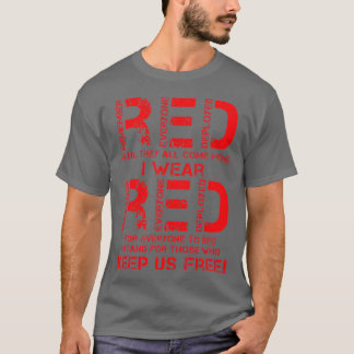 T-shirt Souvenez-vous de tous les vétérans déployés RED ve