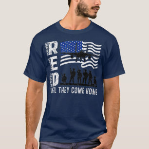 T-shirt Souvenez-vous de tous les vétérans déployés RED ve