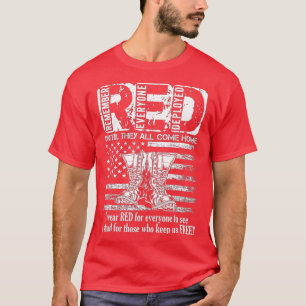 T-shirt Souvenez-vous de tous les vétérans déployés RED ve