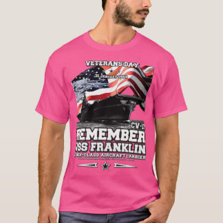 T-shirt Souvenez-vous du porte-avions USS Franklin cv13 Ve