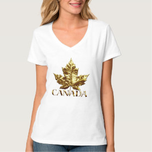 T-shirt Souvenir Canada pour femmes Feuille d'érab
