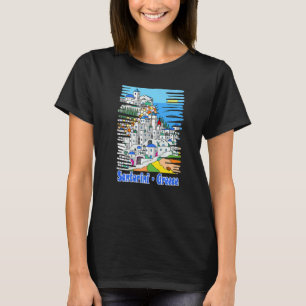 T-shirt Souvenir De La Grèce D'Un Voyage À Santorin