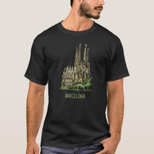 T-shirt Souvenir de la ville de Barcelone Espagne pour hom
