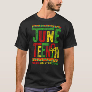 T-shirt Souvenir de mes ancêtres Junetten Liberté noire