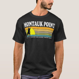 T-shirt Souvenir de surf rétro de Montauk Point Long Islan