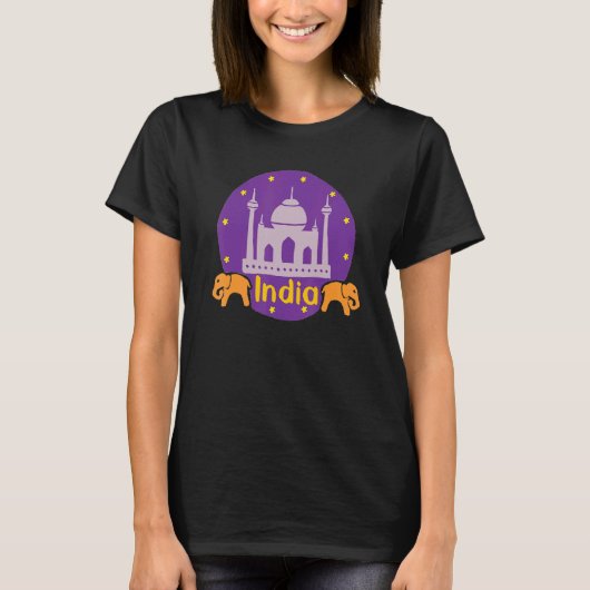T-shirt souvenir indien pour femmes (Devant)