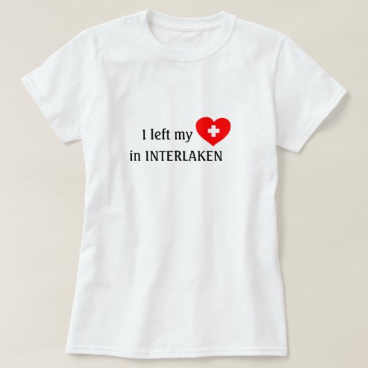 T-shirt souvenir Love Interlaken (Design devant)