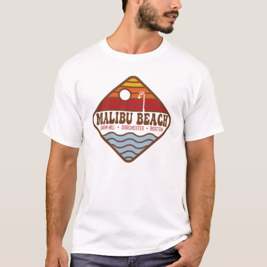 T-shirt Souvenir Malibu Beach - Dorchester, Boston (Devant)
