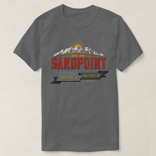 T-shirt Souvenir Sandpoint Idaho (Design devant)