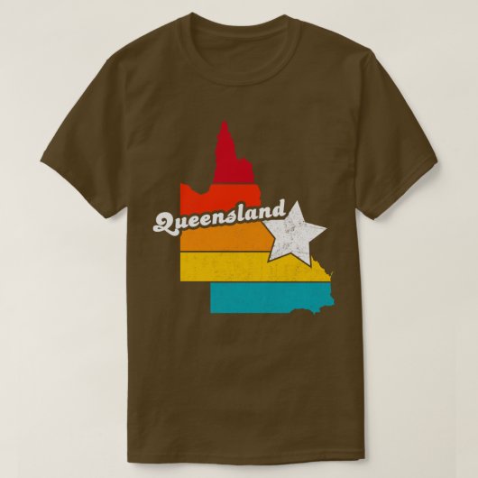 T-shirt Souvenir Vintage du Queensland (Design devant)