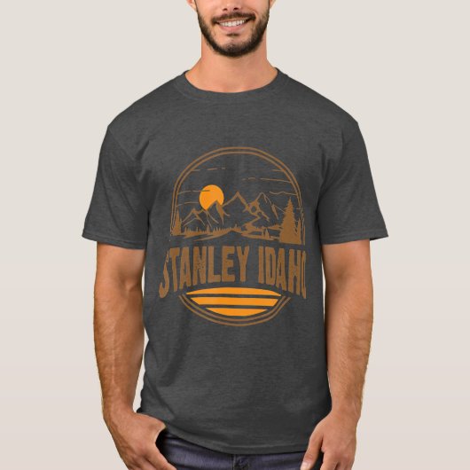 T-shirt Souvenir vintage Stanley Idaho Mountain Randonnée (Devant)