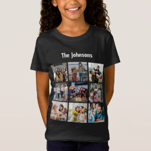 T-Shirt Souvenirs de famille 9 Grille de photos Collage pe