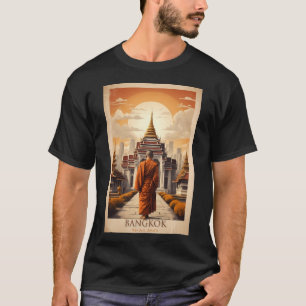 T-shirt Souvenirs De Siam Vintage Bangkok City Poster