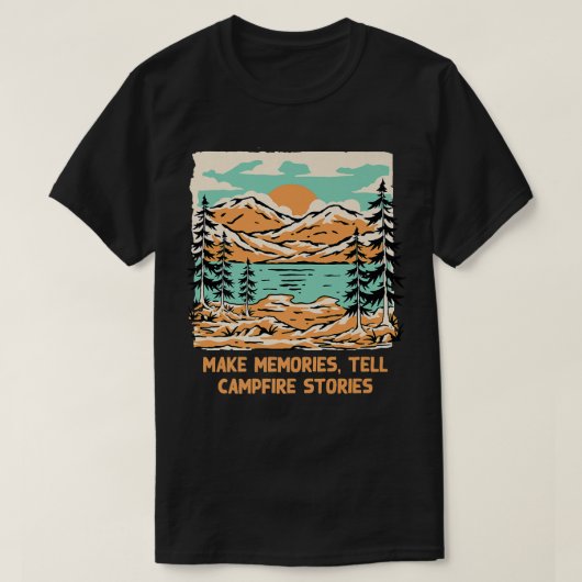 T-shirt Souvenirs Raconter des histoires de feu de camp Ca (Design devant)