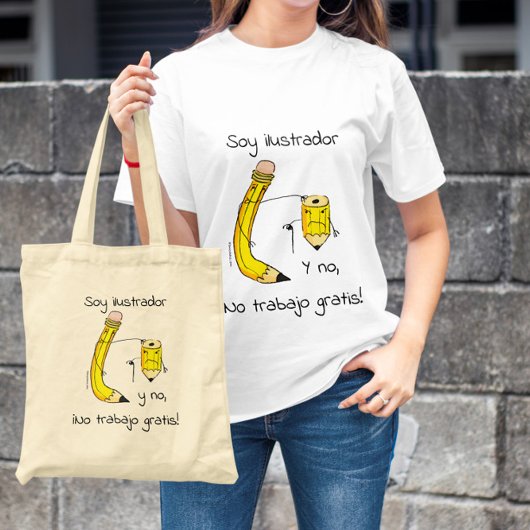 T-shirt Soy ilustrador y no trabajo gratis