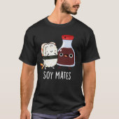 T-shirt Soy Mates Funny Soy Sauce Pun Dark BG (Devant)