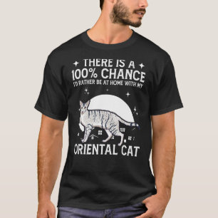 T-shirt Soyez À La Maison Avec Mon Chat Oriental