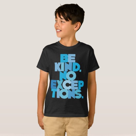T-shirt Soyez aimable aucunes exceptions, aqua (Devant entier)