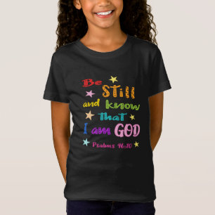 T-Shirt Soyez calme et sachez que je suis Dieu Bible Verse