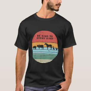 T-shirt Soyez comme animaux de ferme Rétro Vegan Végétarie