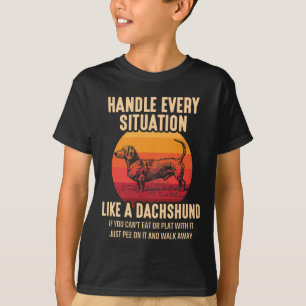 T-shirt Soyez comme le propriétaire d'un chien Wiener sar