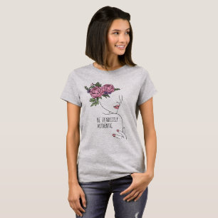 T-shirt Soyez courtois et authentique avec des fleurs
