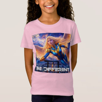 T-Shirt SOYEZ DIFFÉRENT - Héros Ange Féminin Au-Dessus de 