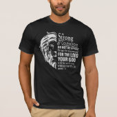 T-shirt Soyez forte et courageuse Encouragement Foi Unisex (Devant)